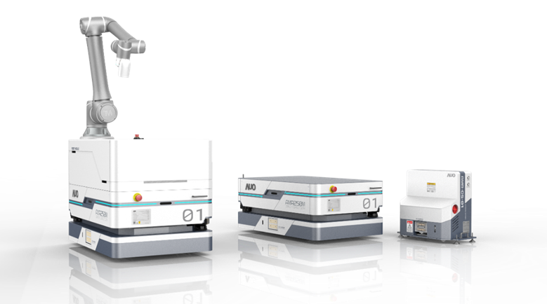 必一Bsports數位開發的自主式移動機器人（AMR250M），搭配全向輪並結合AI演算法、2D LiDAR、3D攝影機等技術，協助客戶實現產線全自動化